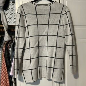 Loft windowpane sweater XSP petite mock neck
